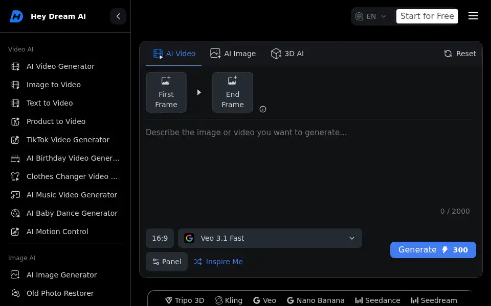 Screenshot of heydream.im