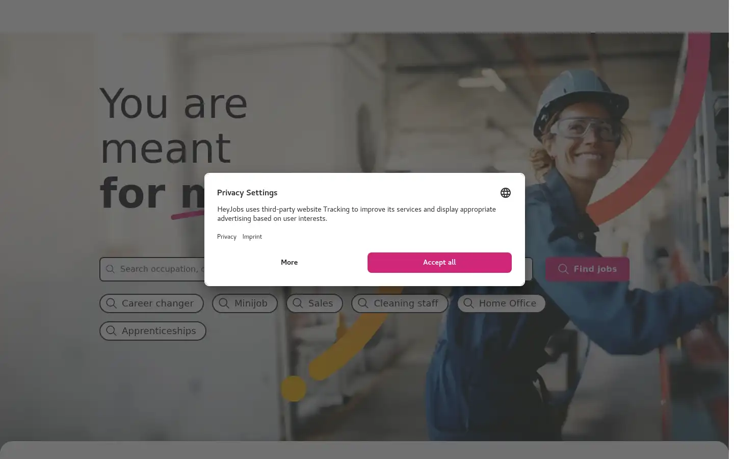Screenshot of heyjobs.de