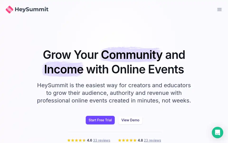 Screenshot of heysummit.com