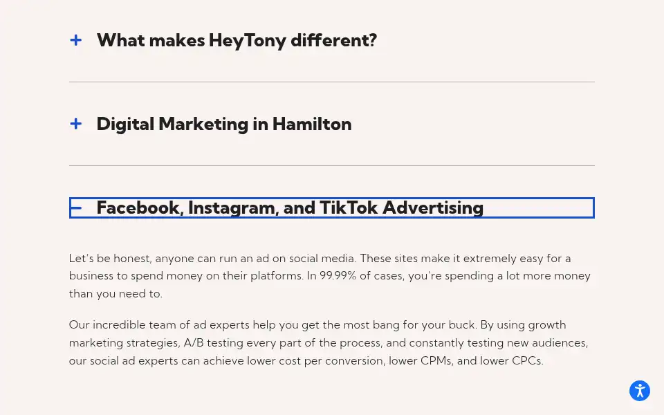 Screenshot of heytony.ca
