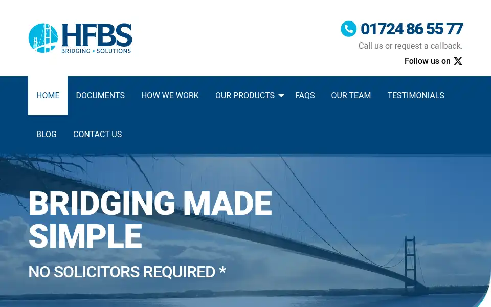Screenshot of hfbridging.co.uk