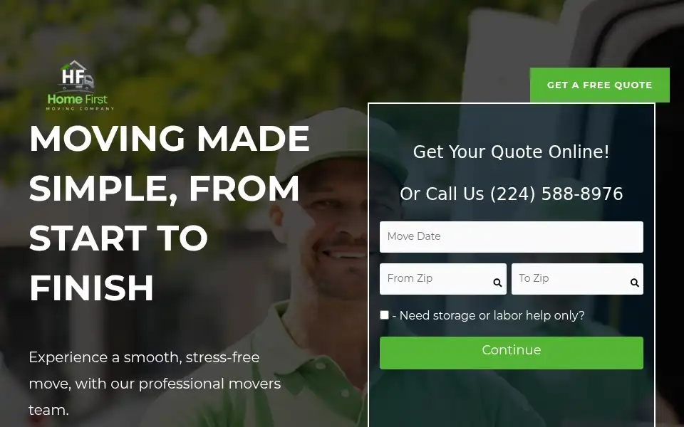 Screenshot of hfmoving.com