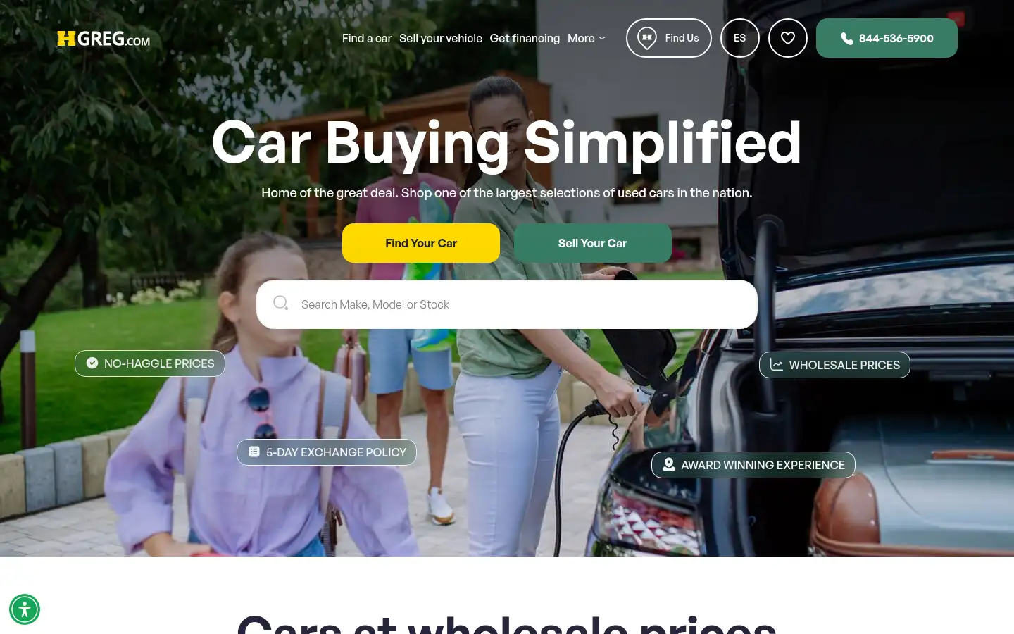 Screenshot of hgreg.com