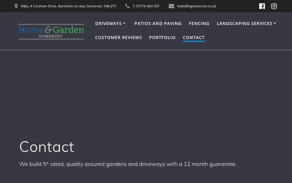 Screenshot of hgsomerset.co.uk