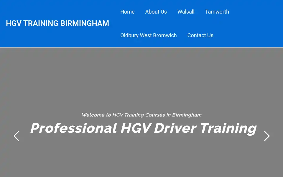 Screenshot of hgvtrainingbirmingham.uk
