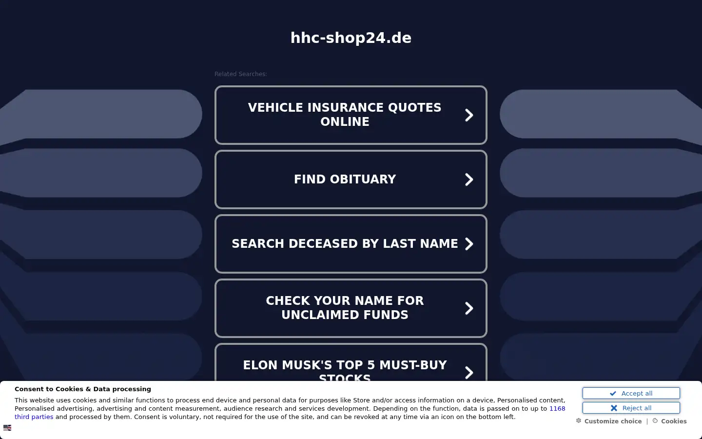Screenshot of hhc-shop24.de