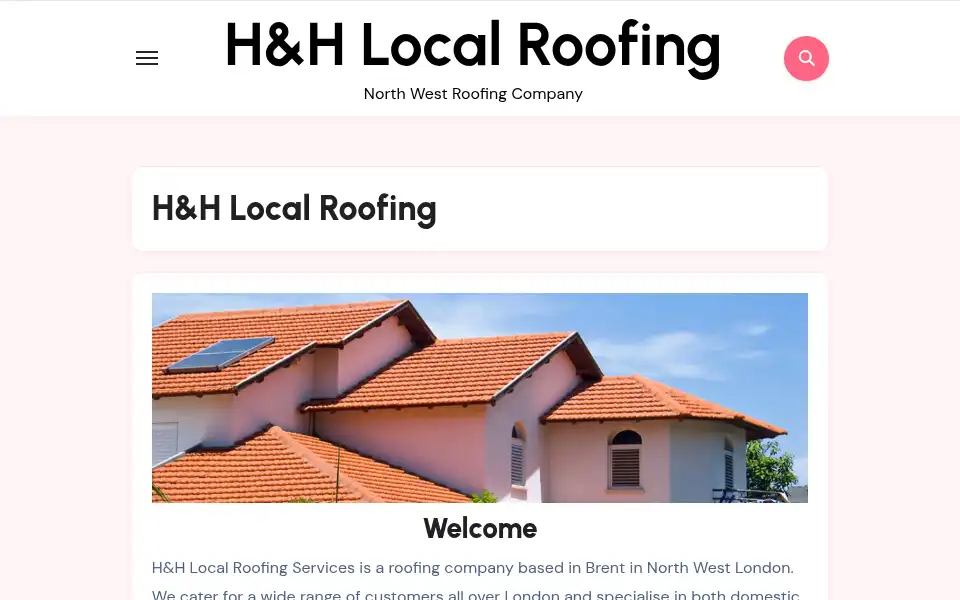Screenshot of hhlocalroofing.co.uk