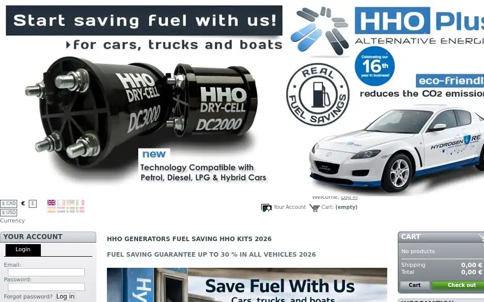 Screenshot of hho-plus.com