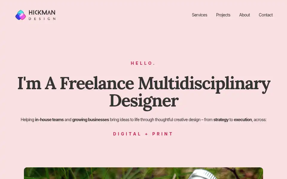 Screenshot of hickman-design.com