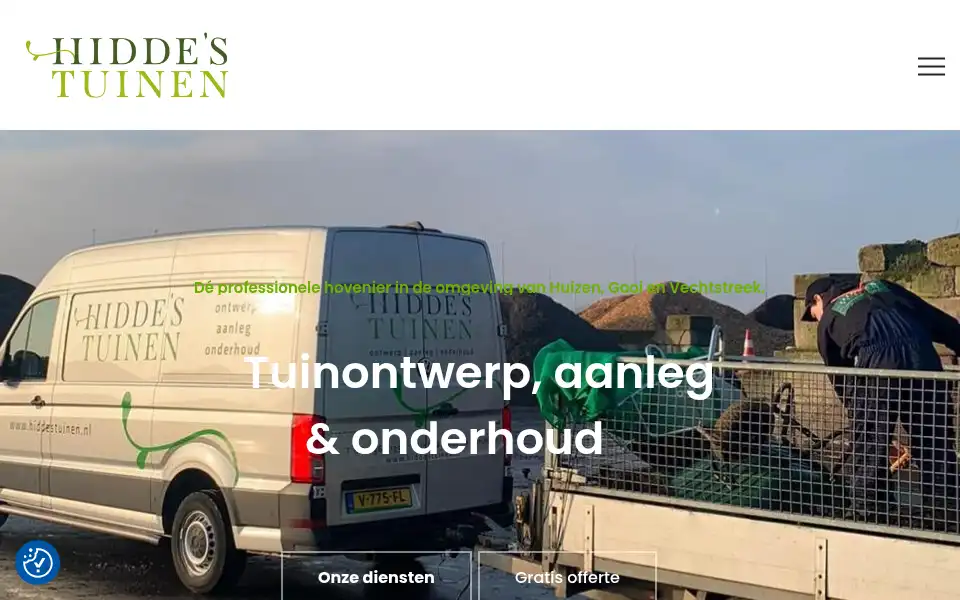 Screenshot of hiddestuinen.nl