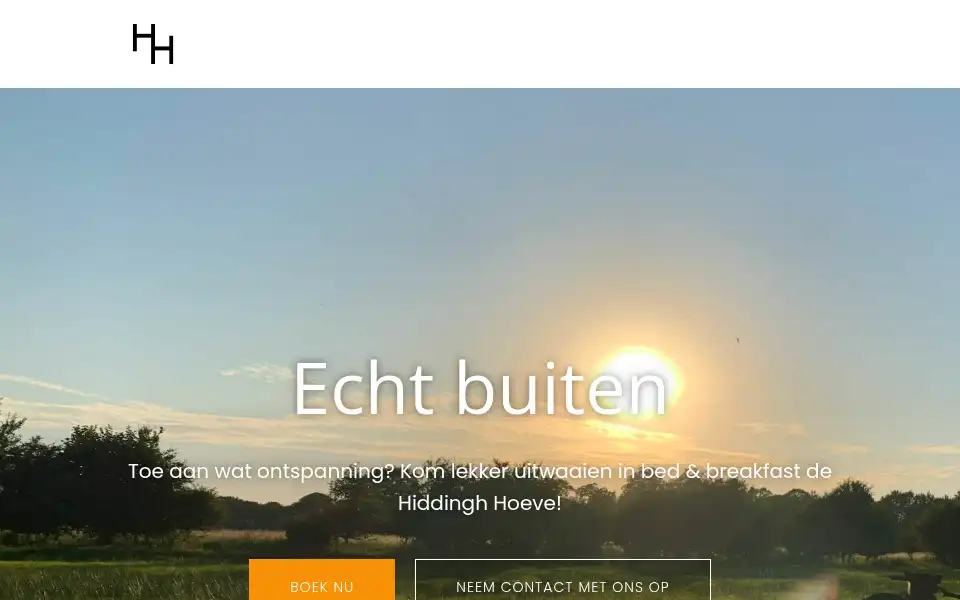 Screenshot of hiddinghhoeve.nl