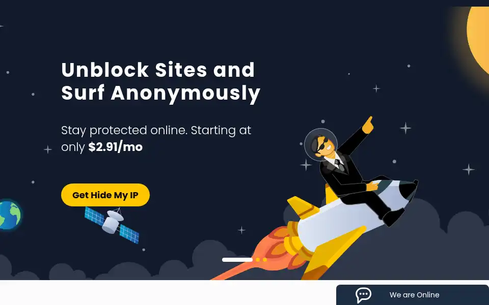 Screenshot of hide-my-ip.com