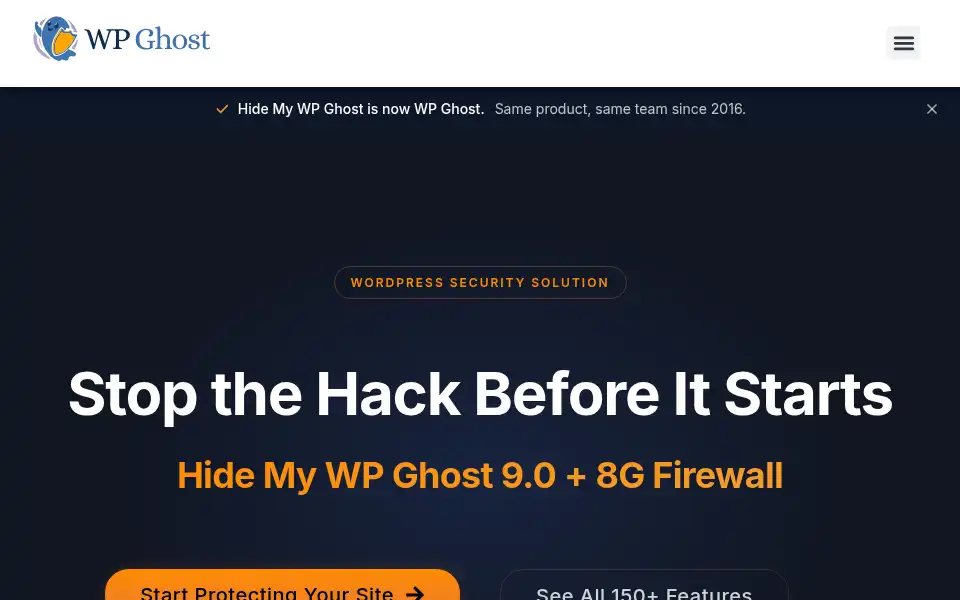 Screenshot of hidemywpghost.com