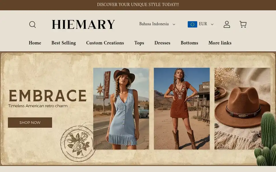Screenshot of hiemary.com