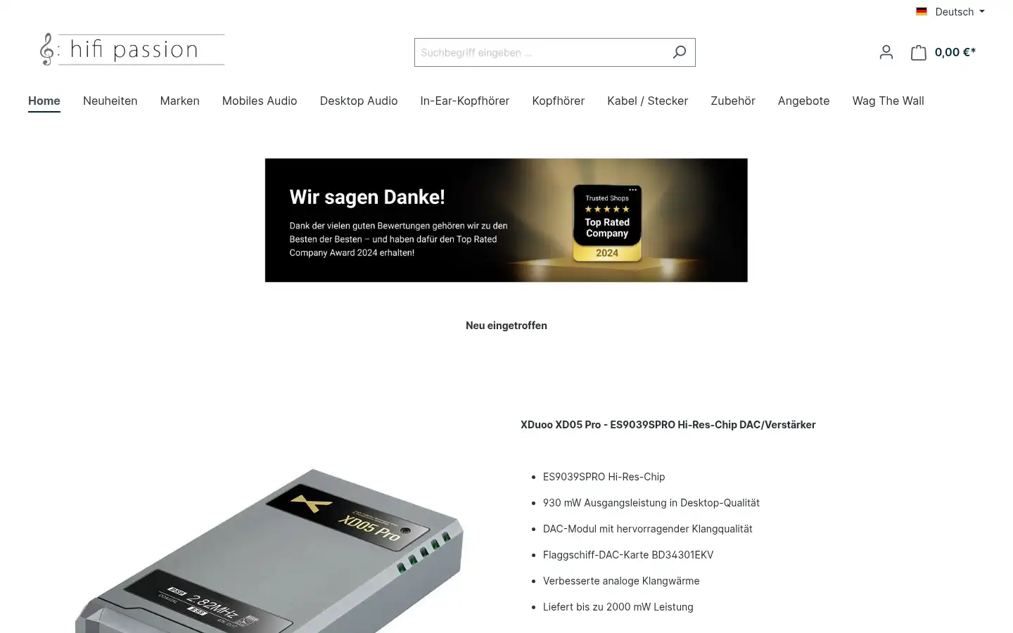Screenshot of hifi-passion.de
