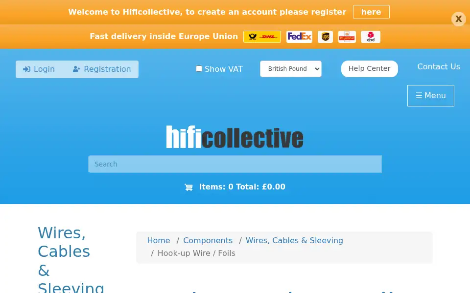 Screenshot of hificollective.co.uk