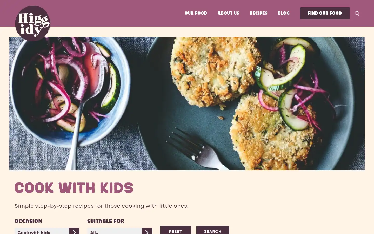 Screenshot of higgidy.co.uk