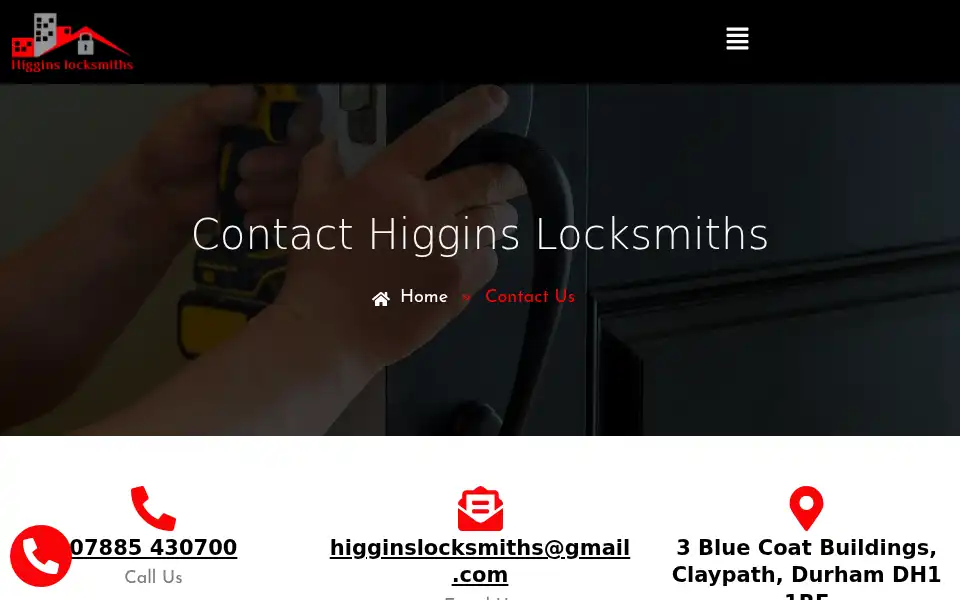 Screenshot of higginslocksmiths.co.uk