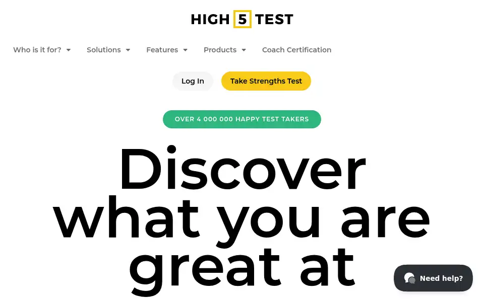 Screenshot of high5test.com