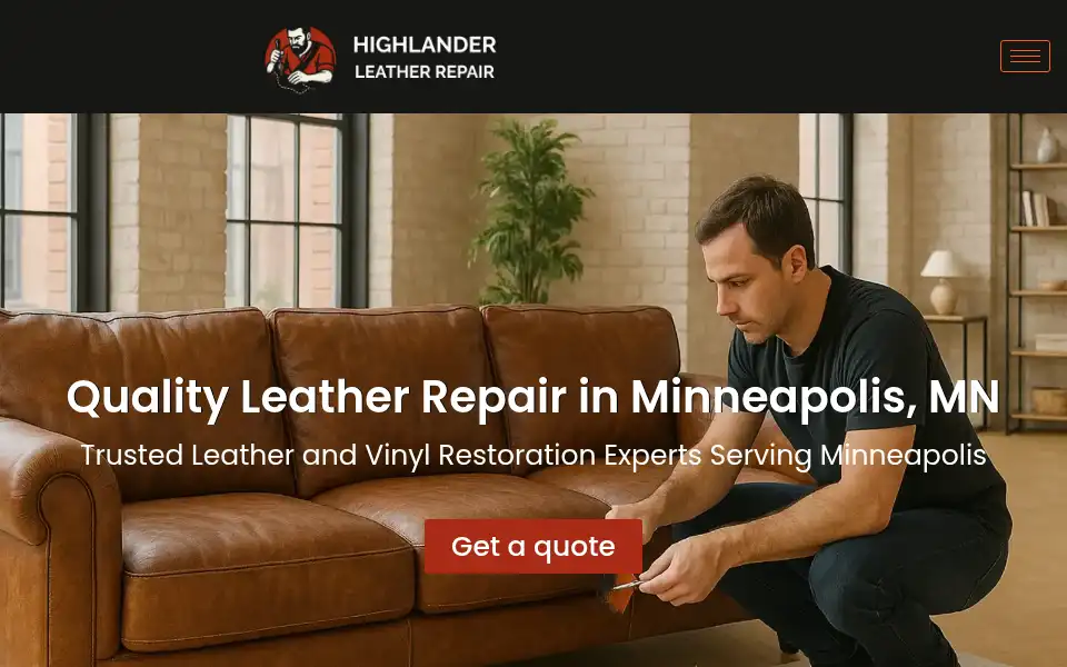 Screenshot of highlanderleatherrepair.com