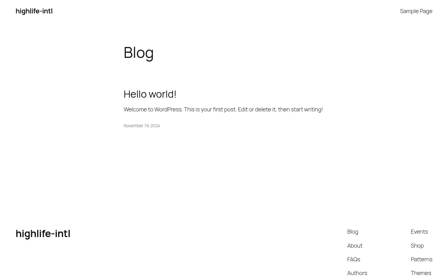 Screenshot of highlife-intl.com