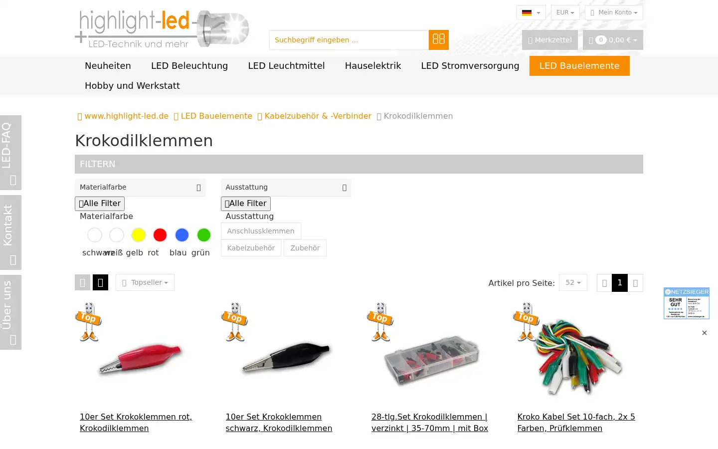 Screenshot of highlight-led.de