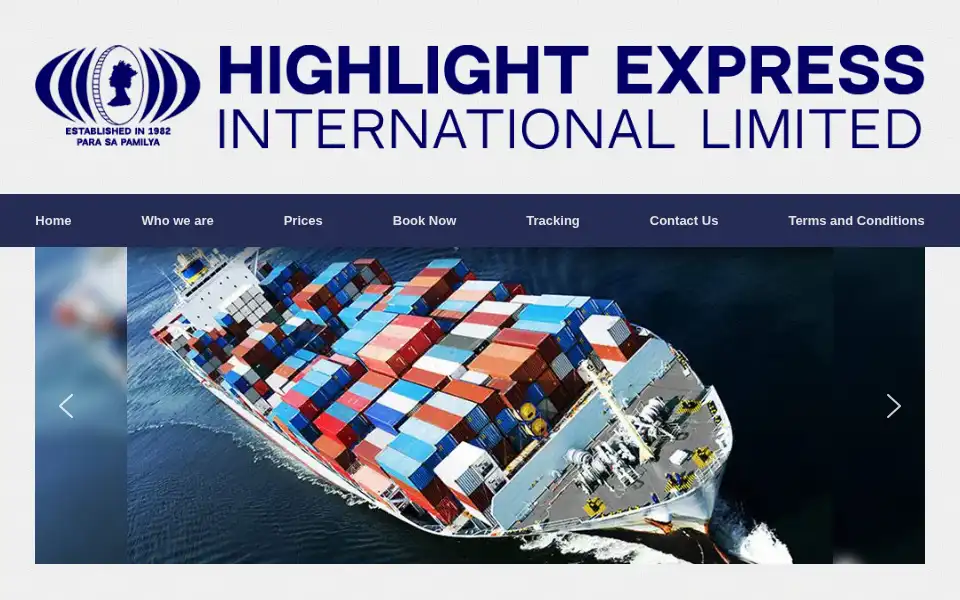Screenshot of highlightexpress.co.uk