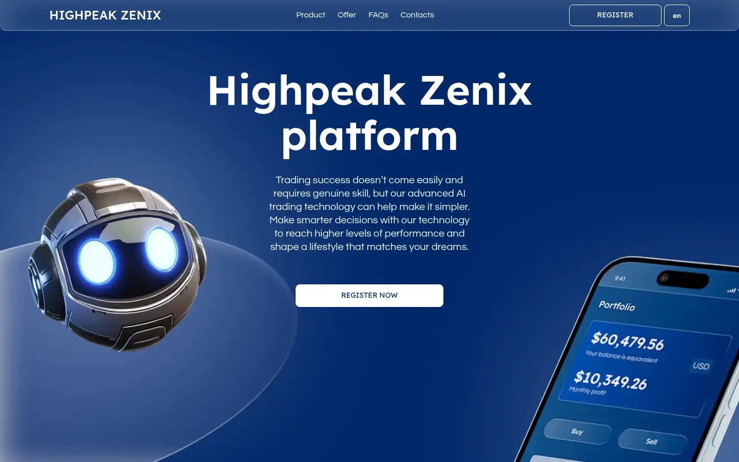 Screenshot of highpeakzenix.org