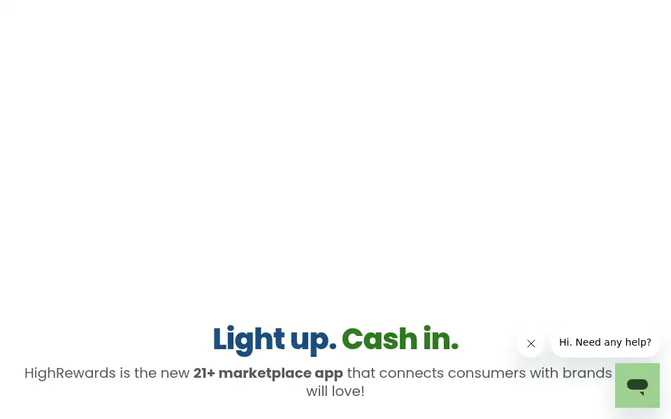 Screenshot of highrewardsapp.com