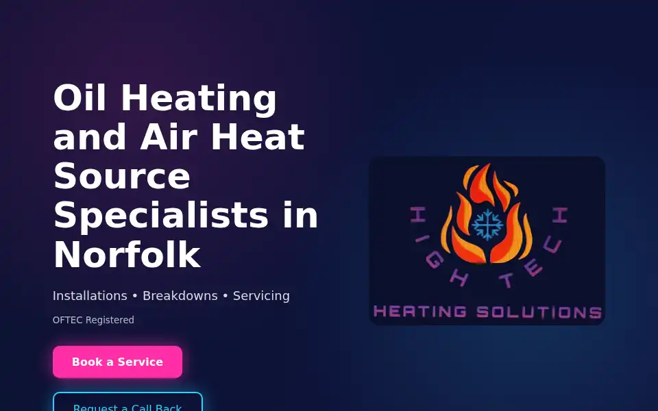 Screenshot of hightechheatingsolutions.com