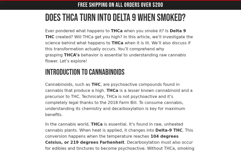 Screenshot of highthcahempflower.com