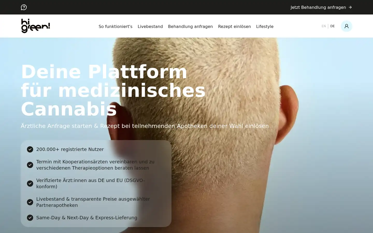 Screenshot of higreen.de