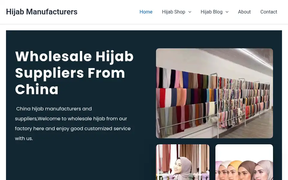 Screenshot of hijabmanufacturer.com