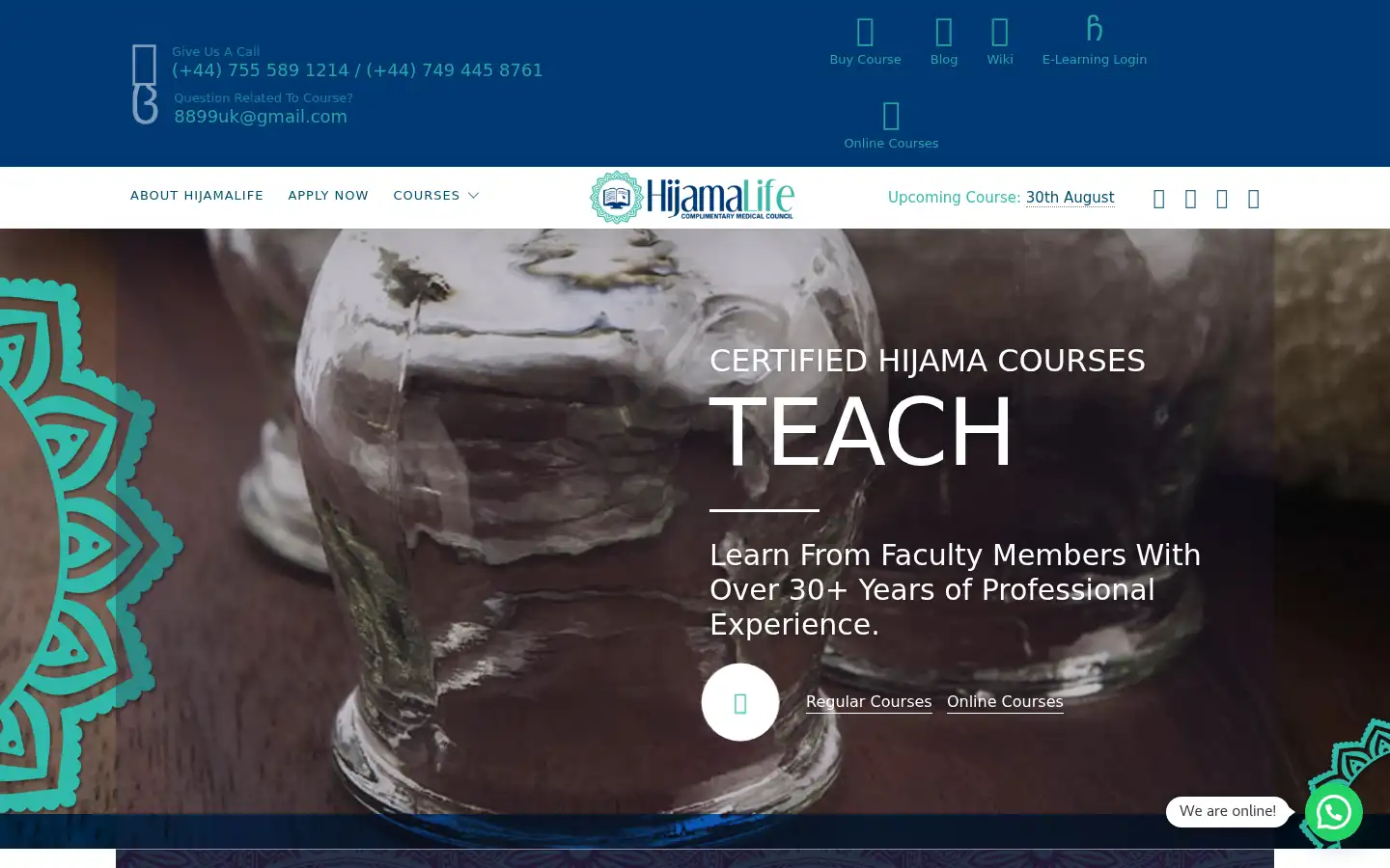Screenshot of hijamalife.co.uk