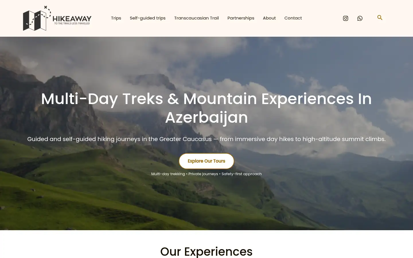 Screenshot of hikeaway.az