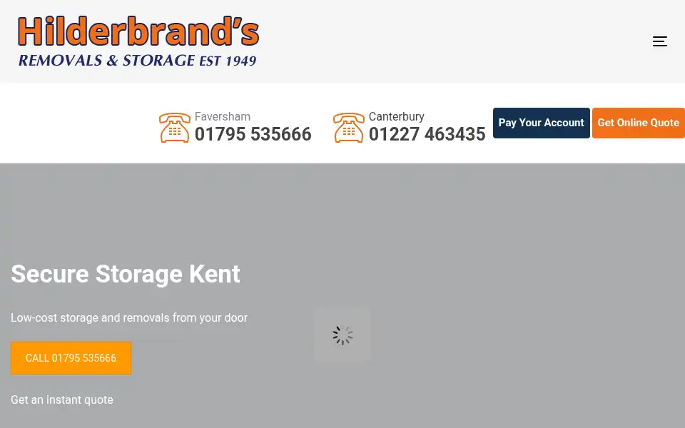 Screenshot of hilderbrandsremovals.co.uk