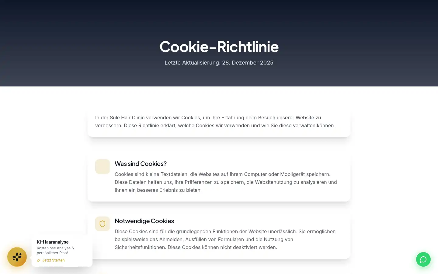 Screenshot of hillsidehairclinic.co.uk