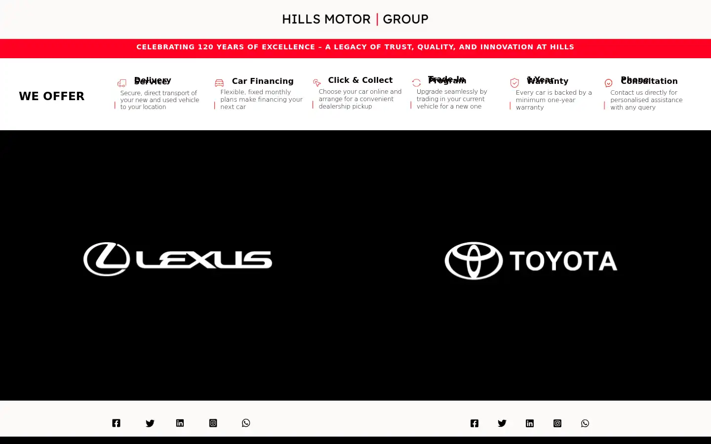 Screenshot of hillsmotorgroup.co.uk