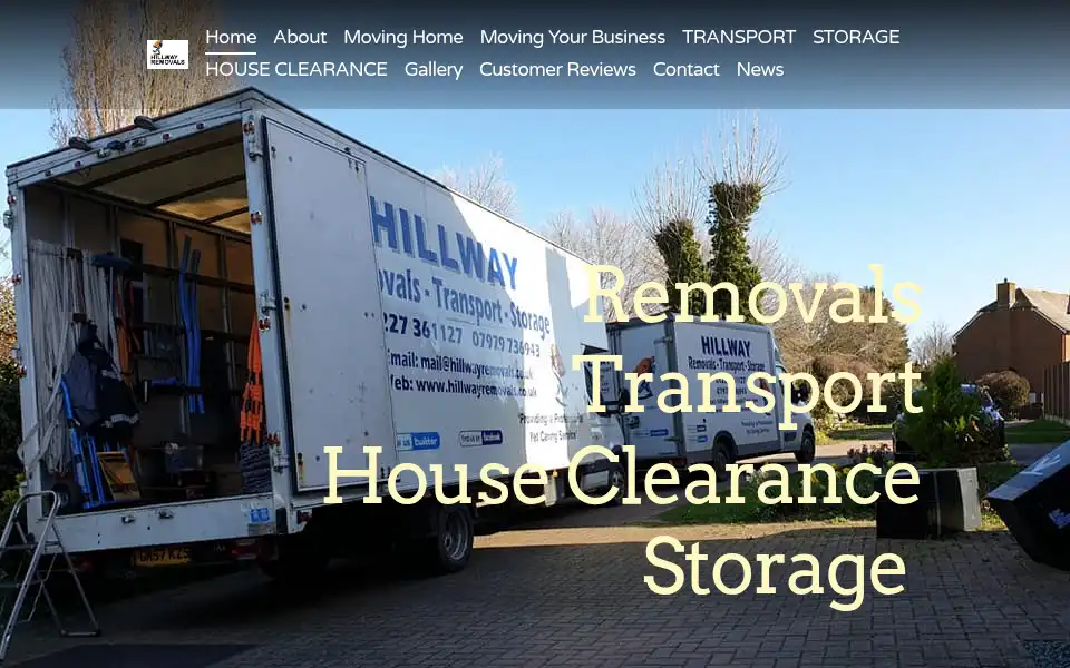 Screenshot of hillwayremovals.co.uk