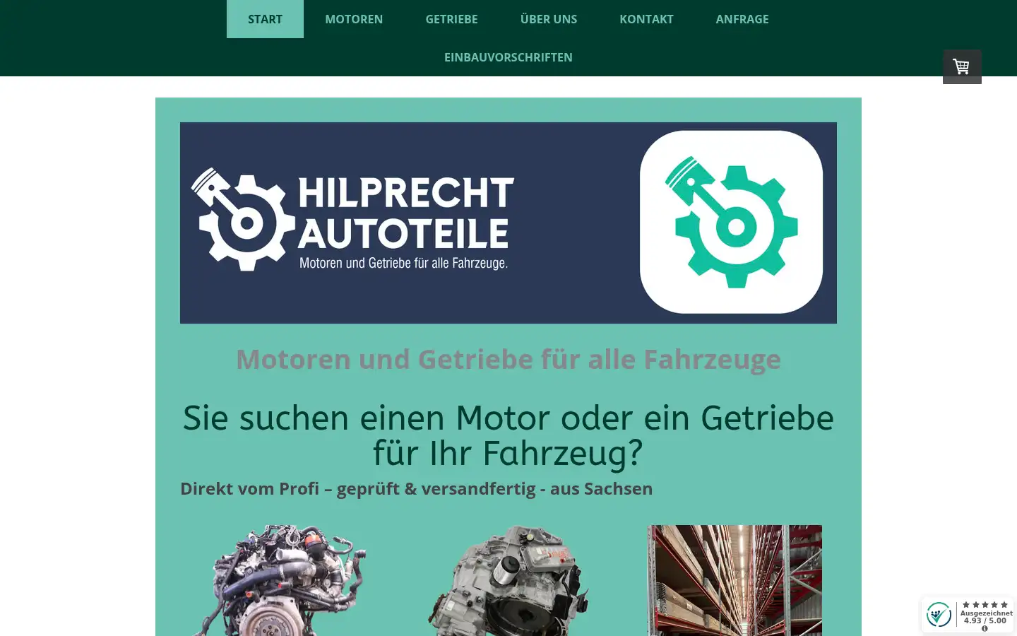 Screenshot of hilprecht-autoteile.de