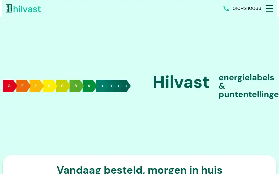 Screenshot of hilvast.nl