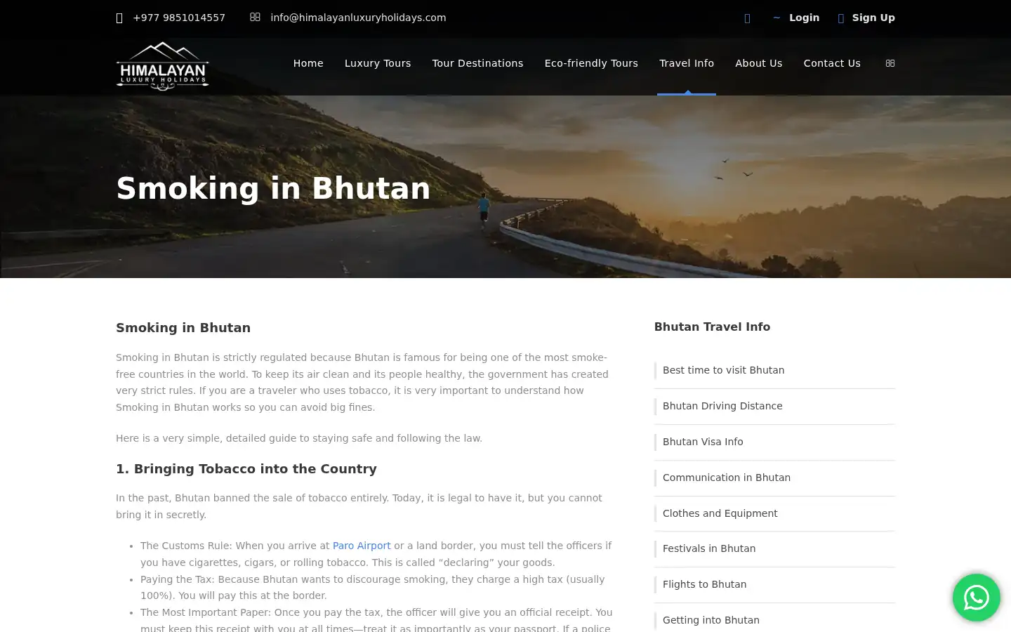 Screenshot of himalayanluxuryholidays.com
