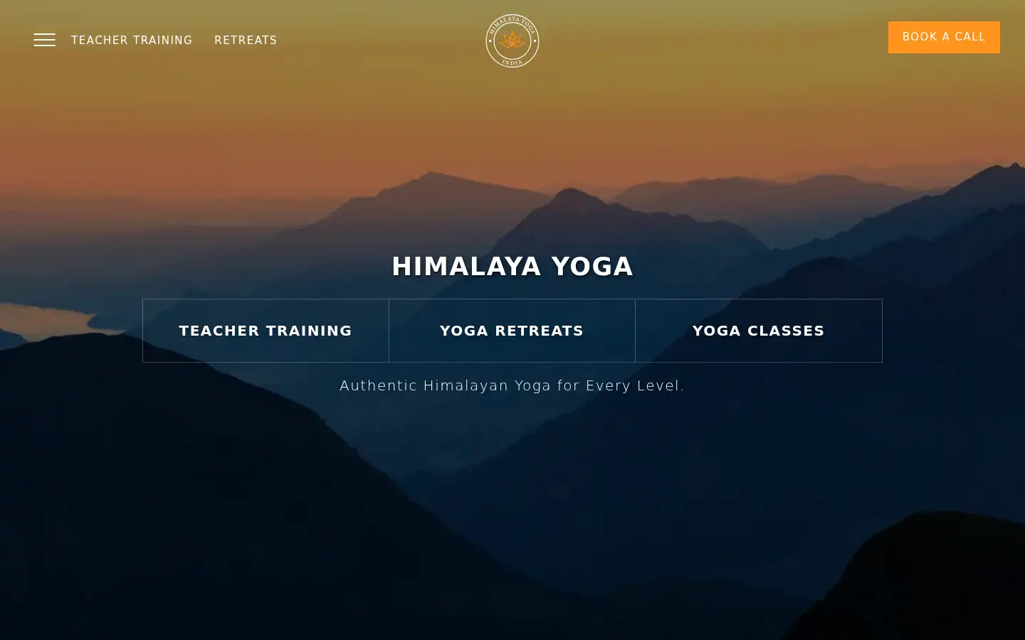 Screenshot of himalayayoga.org
