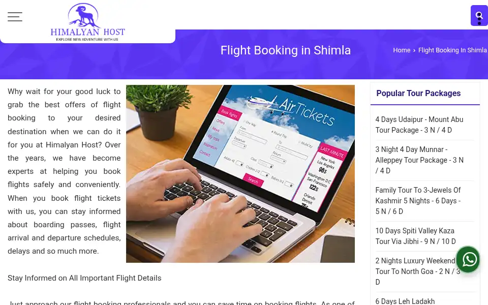 Screenshot of himalyanhost.in