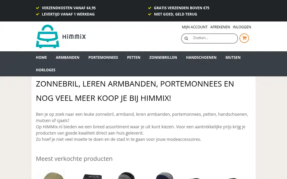 Screenshot of himmix.nl