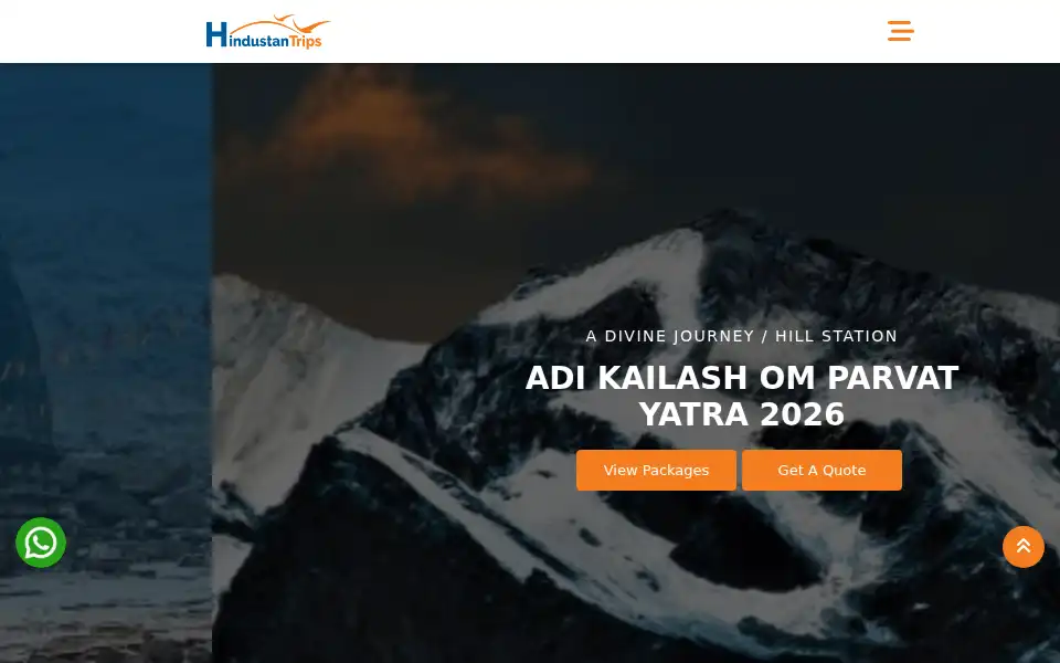 Screenshot of hindustantrips.com