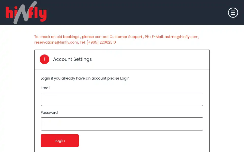 Screenshot of hinfly.com