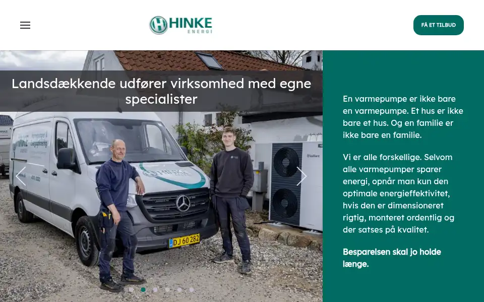 Screenshot of hinke.dk