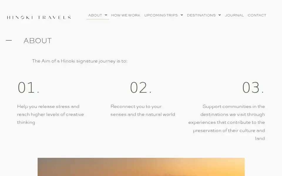 Screenshot of hinokitravels.com