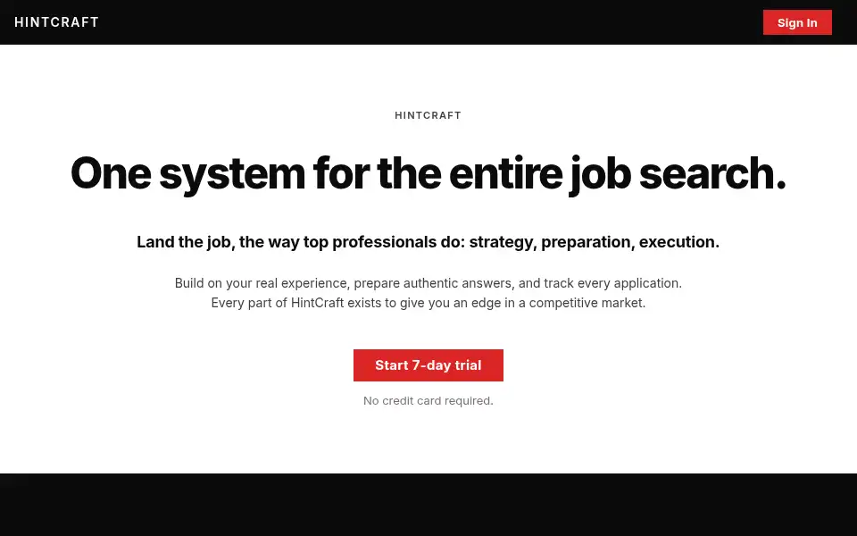 Screenshot of hintcraft.com